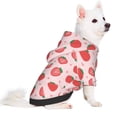 thumbnail image 2 of Disketp Strawberry Dog Hoodie Dog Clothes with Hat, Pet Winter Clothes Warm Hoodies Coat for Small Dogs-Large, 2 of 7