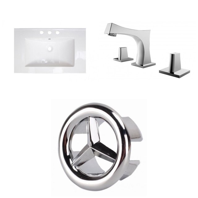 25-in. W 3H8-in. Ceramic Top Set In White Color AI-24605