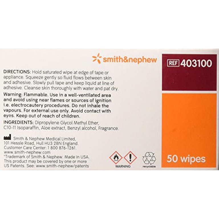 Smith & Nephew Remove Universal Adhesive Remover Wipes - 50 count