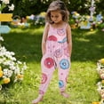 thumbnail image 2 of EGNMCR Toddler Baby Girl Jumpsuit One Piece Sleeveless Strap Romper Pant Summer Outfit Clothes-Blue-5-6T, 2 of 6