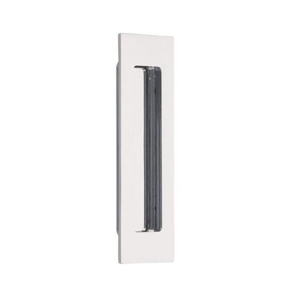 Emtek 220306US26 6 in. Modern Rectangular Flush Pull, Bright Chrome