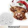 thumbnail image 5 of Christmas Highland Cow Shower Curtain, Cute Farm Animal in Tub Xmas Decor Shower Curtain for Bathroom, Rustic Holiday Waterproof Fabric with Hooks 72X72inch, 5 of 7