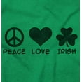 thumbnail image 2 of Peace Love Irish St Pattys Day Clover Women's Long Sleeve T Shirt Brisco Brands L, 2 of 6