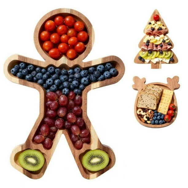 Juego de tabla de quesos | Tabla de servicio de comida cocinada de madera dura premium | Juego de 3 piezas con cuchillos de acero inoxidable | Impermeable | Embalaje de regalos | Utensilios de