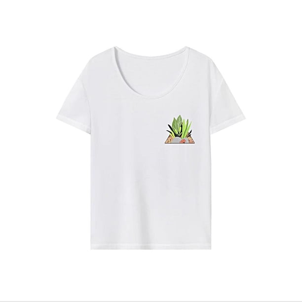 Camiseta de Mujer con Cuello Redondo, Ropa, Disfraz, Camiseta de Manga Corta para Trabajo de Oficina XL