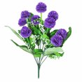 thumbnail image 1 of Ramo de flores de simulación de 9 cabezas, adorno floral falso, decoración de vegetación para sala de estar, púrpura oscuro Advancent HA8158-01B, 1 of 6