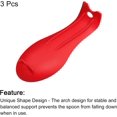 thumbnail image 3 of 2 piezas de soporte para cuchara de silicona, soporte para utensilios de cocina resistente al calor de 9,25" x 3,86", soporte para espátula y cucharón para encimera, color rojo, 3 of 5