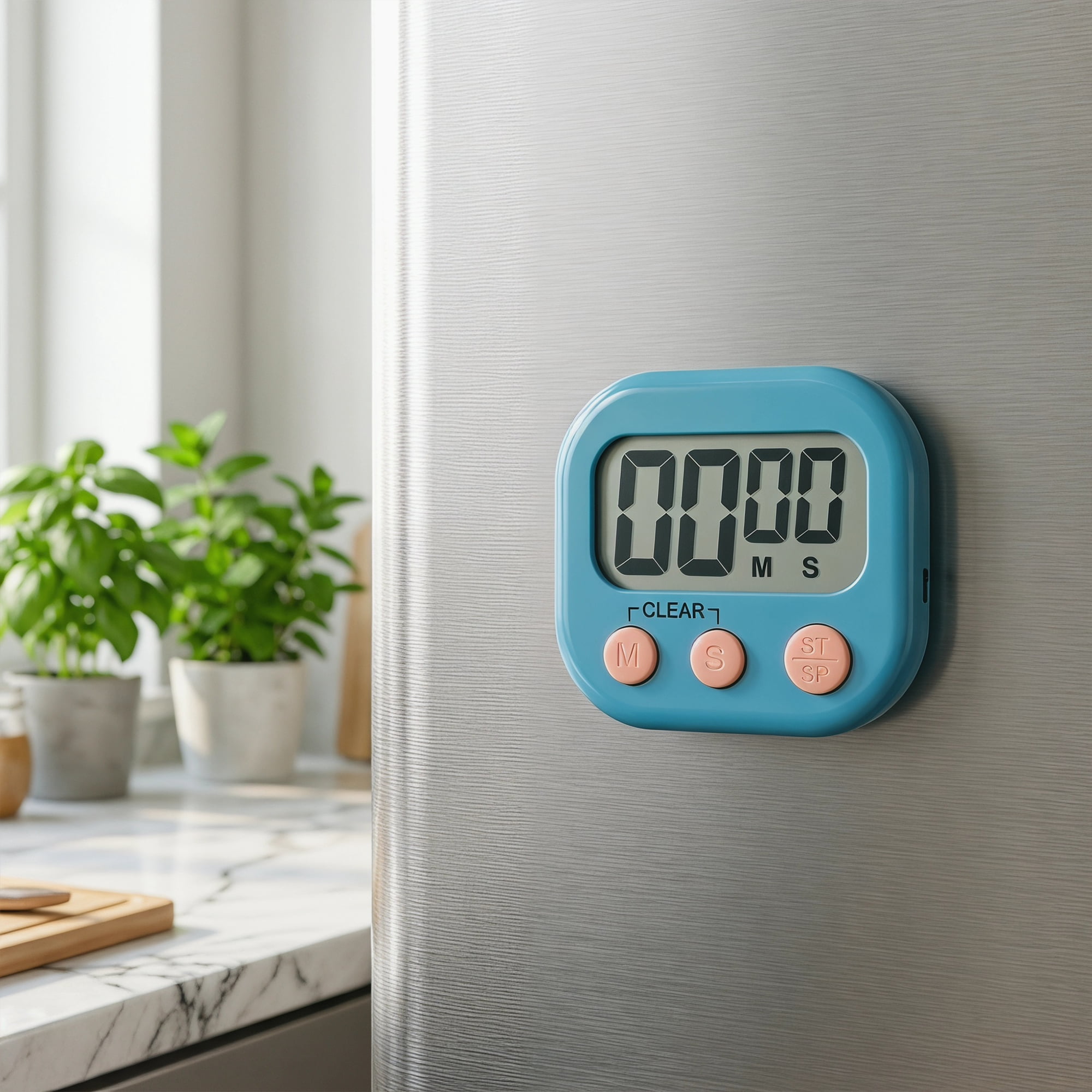 Unique Bargains Loud Alarm Magnetic Backing Kitchen Timer for Cooking Blue