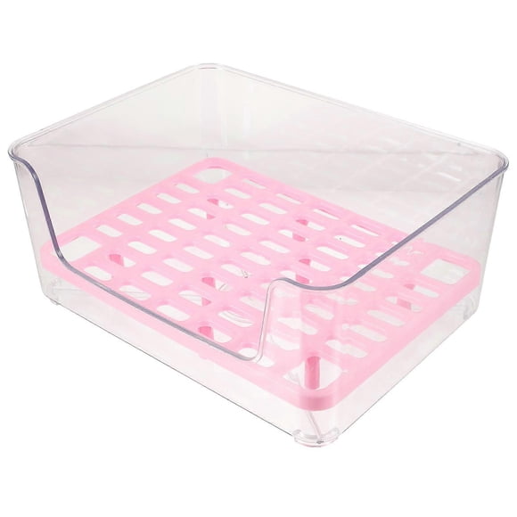 Rectangular Cat Litter Pan With Prevent Litter Spreading Feature For Indoor Use In Pink 30.3x23cm 1Pcs