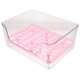 thumbnail image 1 of Rectangular Cat Litter Pan With Prevent Litter Spreading Feature For Indoor Use In Pink 30.3x23cm 1Pcs, 1 of 4