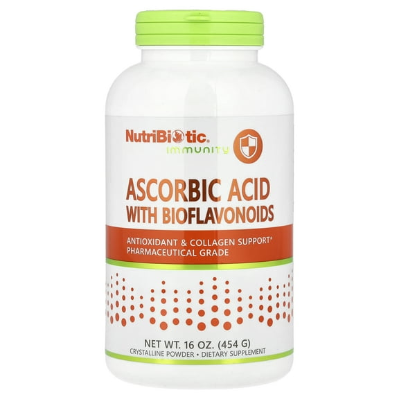 NutriBiotic Immunity, Ascorbic Acid with Bioflavonoids, Crystalline Powder, 16 oz (454 g)