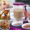 thumbnail image 2 of Pancake Batter Dispenser, Kitchen Must Have Tool for Perfect Pancakes, Cupcake, Waffle, Cake & Crepe, Batter Separator Maker with Measuring Label, Easy Pour Baking Supplies for Griddle (Purple), 2 of 8