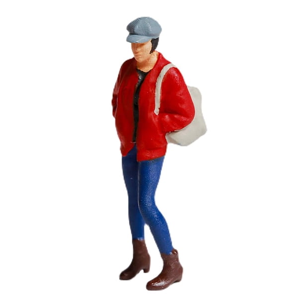 Figura de personas en miniatura Sunnimix 1/87 2cm de alto Rojo B