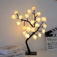 thumbnail image 4 of Luz Decorativa De Noche,De Árbol De Flor De ROSA BLANCA Led, Simulación,de 45cm con 24 leds,de usb, 4 of 6