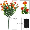thumbnail image 4 of Sinhoon 8Pcs Artificial Flowers Outdoor UV Resistant Fake Flowers,Faux Plastic Flower Greenery Shrubs Plants for Indoor Outside Hanging Planter Home Garden Window Box Porch Decoration(Dark orange), 4 of 13