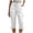 White, variant on Kaemgyyd Hiking Shorts for Women Trendy Knee Length Capris with Flap Pocket Lightweight Ladies Bermuda Cargo Shorts S-2XL