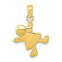 Finest Gold 10K Little Girl Charm