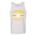 thumbnail image 2 of Wild Bobby City of San Diego Baseball Fantasy Fan Sports Men's Tank Top, White, X-Large, 2 of 6