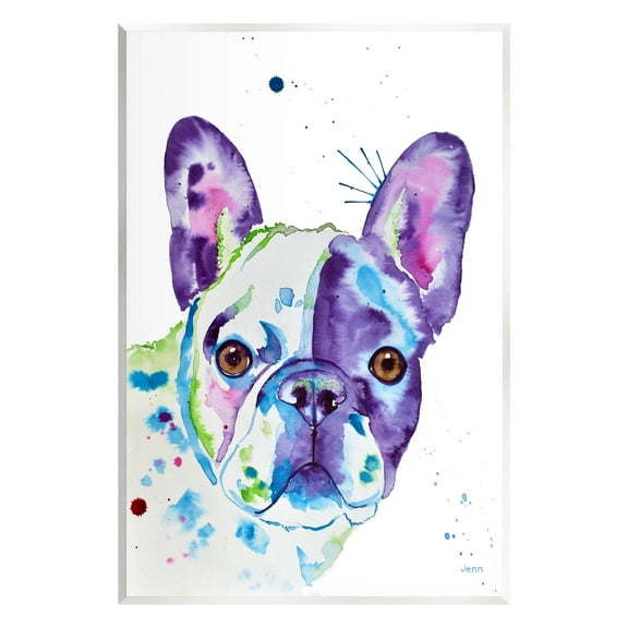 French Bulldog Modern Face Portrait Animals & Insects Graphic Art Unframed Art Print Wall Art