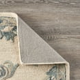 thumbnail image 4 of Laddha Home Designs 5' x 7' Ivory and Blue Floral Hand Tufted Rectangular Area Throw Rug, 4 of 7