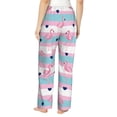 thumbnail image 3 of Xecao Flamingo1 Women's Straight Lounge Pajama Pants: The Epitome of Relaxed Sleepwear, 3 of 9