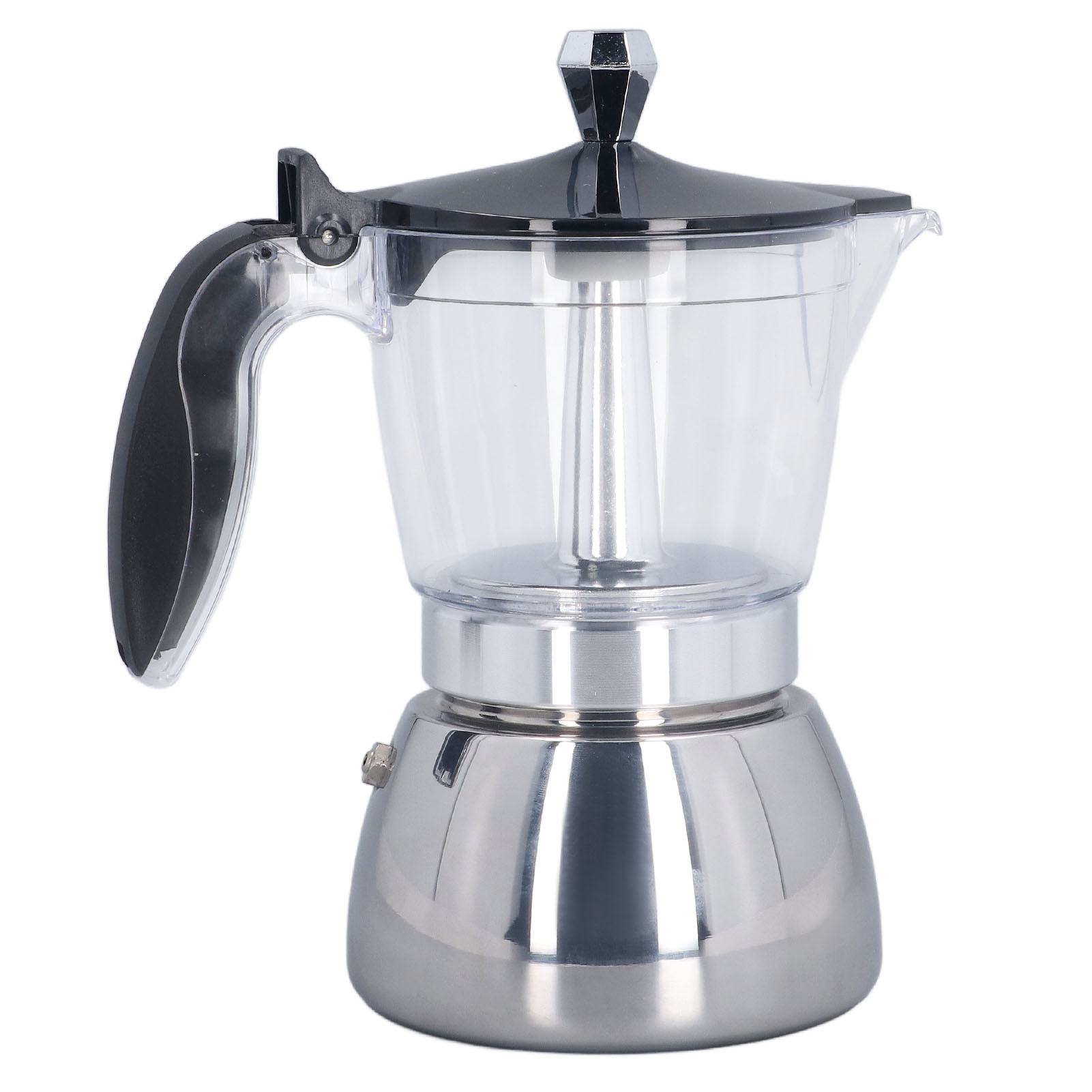 Coffee Pot, Stainless Steel Italian Coffee Maker 6 cup/10 OZ Stovetop Espressos Maker for Stovetop Camping Manual Cuban Coffee Percolator for Cappuccino or Latte