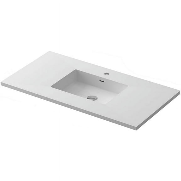 VIVA Stone 42" Matte White - Solid Surface Countertop