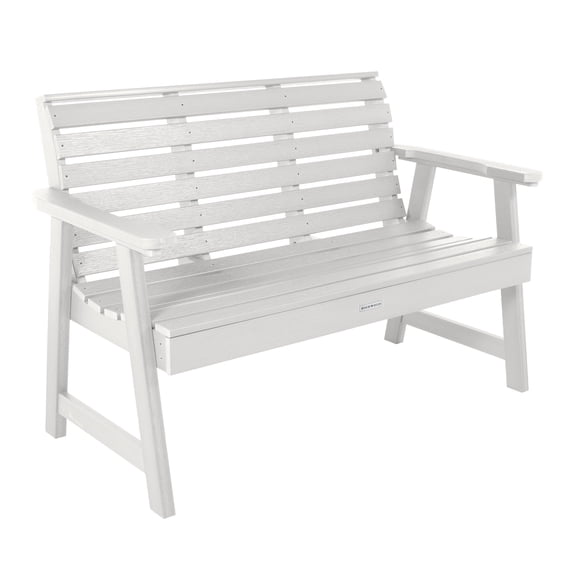 Highwood Weatherly 4ft Garden Bench - 2-Person, Eco-friendly, Synthetic Wood
