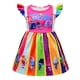 thumbnail image 3 of Vestido de Trolls para niñas, ropa de verano con dibujos animados para niños, vestidos de princesa con mangas con volantes de seda color leche, ropa floral de cumpleaños, 3 of 5