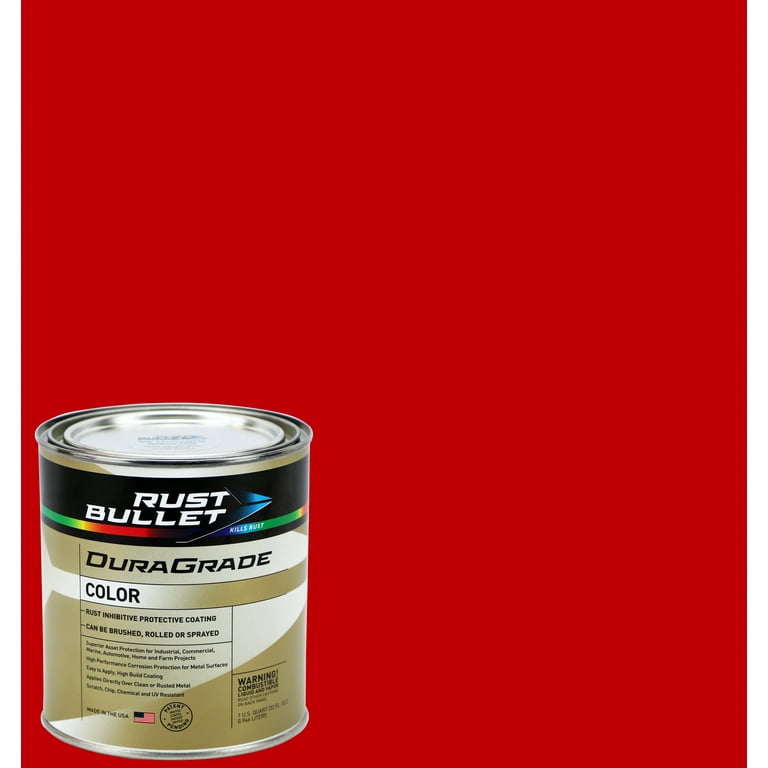 Rust Bullet Duragrade Color Protective Coating Rust Inhibitor 1 Quart Red Walmart
