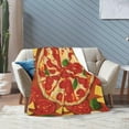thumbnail image 6 of Pizza Blanket Soft Cozy Food Funny Throw Blanket Gift for Women Girls Super Plush Warm Pizza Tamato Stuff Lightweight Fleece Flannel Gift Blankets for Kids Adults Pizza, 6 of 7
