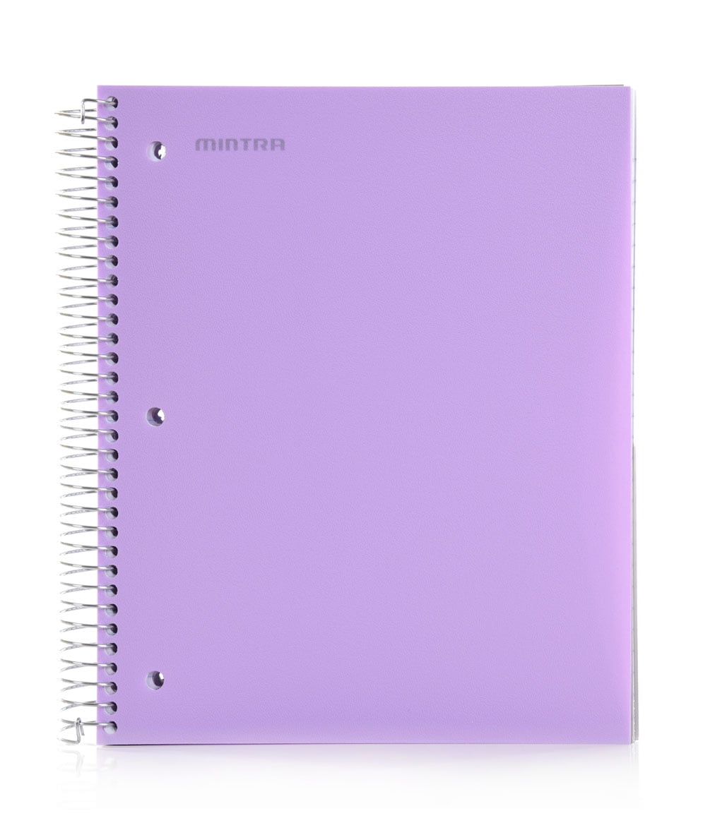 Mintra Office Durable Spiral Notebooks, 5 Subject 200 Sheets