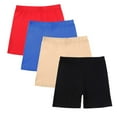 thumbnail image 2 of Cowsor Girls Bike Shorts Cotton Cartwheel Dance Under Dress Shorts for Kids 4 Pack, 2 of 7