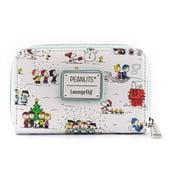 Loungefly Peanuts Happy Holidays All-Over-Print Zip around Wallet