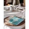 thumbnail image 6 of Blue Teal Anchor Cloth Napkins Set of 6 Reusable Dinner Napkins, Retro Brown Nautical Coastal Cocktail Napkin Washable Table Napkins for Wedding/Holiday Party/Baby Shower 20"x20", 6 of 7