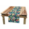 thumbnail image 1 of Floral Table Runner, Hibiscus Flower and Leaves Tropical Summer Flair Bouquet Arrangement Illustration, Dining Room Kitchen Rectangular Runner, 3 Sizes, by Ambesonne, 1 of 2