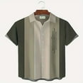 thumbnail image 1 of Men‘s Vintage Bowling Shirt Short Sleeve Button Down Summer Cuba Beach Shirts, 1 of 3