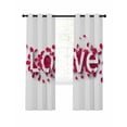 thumbnail image 7 of Valentine's Day Blackout Curtains for Bedroom/Living Room, Romantic Love Red Rose Petals Thermal Insulated Kitchen Drapes with Grommets, Light Blocking Window Treatment, 2 Panels 52" x 54", 7 of 7