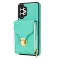 thumbnail image 6 of for Samsung Galaxy A13 4G Case Wallet with Shoulder Strap for Women - Crossbody Lanyard,Zipper Pocket,Credit Card Holder,Shockproof - Metal Buckle Closure Premium PU Leather Case, Mint, 6 of 10