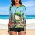 thumbnail image 6 of Team Umizoomi Women's Sunscreen Shirt Long Sleeve Workout Tops Crewneck Soft Comfy Tees Casual T-Shirt L, 6 of 7