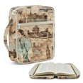 thumbnail image 2 of HELLHERO Zipper Church Protector Organizer for Mujeres, Soft Lightweight Quilted Bible Cover Polyester Fabric Bible Cover Case London Collage, 2 of 9