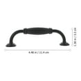 thumbnail image 4 of Monyance Wardrobe Door Handle Door Handles Cabinet Pulls Handle Barn Handles Kitchen Pull Drawer Metal Dresser Furniture Black Interior Knob Wardrobe(4.49X1.3X0.71Inches), 4 of 10