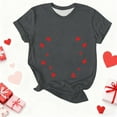 thumbnail image 1 of Aufmer 2 Pcs T-Shirt à Manches Courtes Imprimé pour Femmes, T-Shirt Col Rond Décontracté avec Motif à la Mode, Haut en Polyester Doux pour Printemps Été, Usage Quotidien Polyvalent pour Diverses Occasions (Gris), 1 of 3