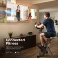 thumbnail image 5 of Sunny Health & Fitness Foldable Magnetic Indoor Cycling Upright X-Bike Pro w Smart Bluetooth & FREE SunnyFit® App - SF-B223011, 5 of 8