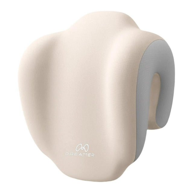 Tachiuwa Office Pillow for Sleeping and Working, Lunch Break Neck Support for Work Chair, Gray White