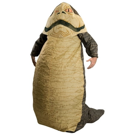 Green and Brown Jabba the Hutt Inflatable Men Halloween Costume - One Size