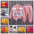 thumbnail image 2 of Conjunto de ropa para niñas recién nacidas de otoño e invierno, además de terciopelo grueso con capucha, ropa para niños pequeños, traje cálido para niños, Navidad 0-5Y24M Gao Jinjia LED, 2 of 2