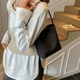 thumbnail image 5 of Material Handbag, Simple Striped Shoulder Tote Bag, Lightweight Shopping and Everyday Bag, Casual Outing Essential Carryall, Compact and Versatile Bag for Personal Items, 5 of 7