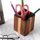 thumbnail image 3 of Portalápices de escritorio de madera Natural, organizador de lápices, soporte para lápices de escritorio, centro de cerezo Simple, lado de nogal, 3 of 5