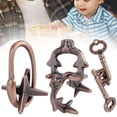 thumbnail image 4 of Lock Puzzle Toy, Relieve Stress Multipurpose Puzzle Lock Toy Set Zinc Alloy 3pcs  For Children Zinc Alloy 3pcs, 4 of 8